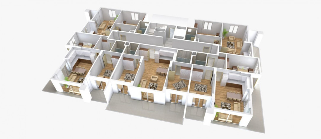 Квартира планировки 1+1 с большой	 площадью 75м2 в районе Авсаллар - Ракурс 2