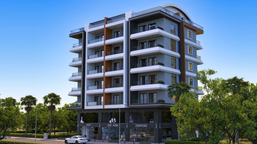 Инвестиционный проект с апартаментами 1+1 и 2+1 в самом сердце района Махмутлар - Ракурс 0