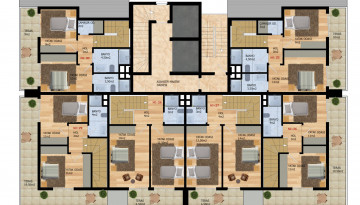 Инвестиционный проект с апартаментами 1+1 и 2+1 в самом сердце района Махмутлар - Ракурс 16