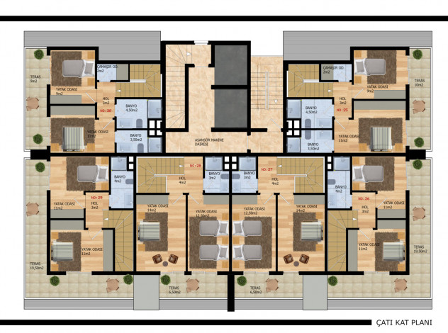 Инвестиционный проект с апартаментами 1+1 и 2+1 в самом сердце района Махмутлар - Ракурс 17