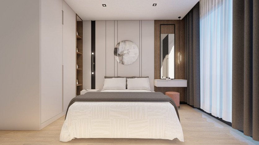 Новый уютный инвестиционный проект с квартирами 1+1 и 2+1 в районе Махмутлар - Ракурс 2