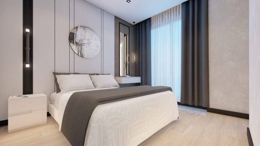 Новый уютный инвестиционный проект с квартирами 1+1 и 2+1 в районе Махмутлар - Ракурс 3