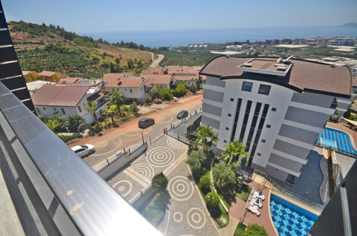 Меблированный дуплекс планировки 2+1, 100м2 с видом на Средиземное море - Ракурс 13