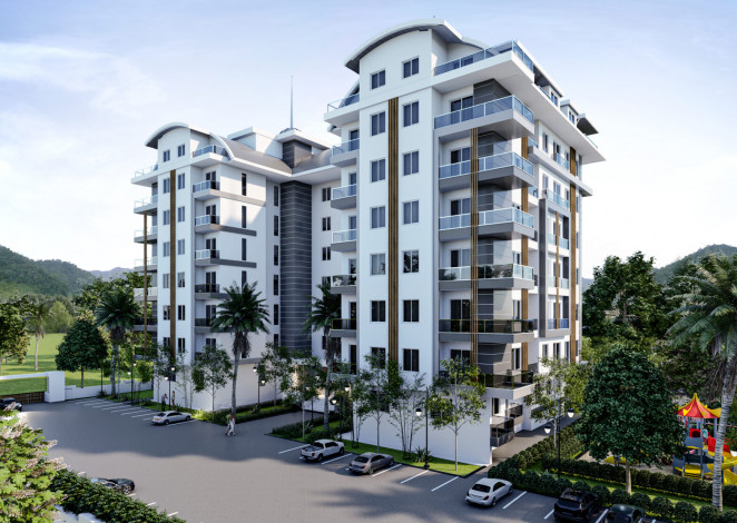 Новый инвестиционный проект в районе Газипаша с апартаментами 1+1, 2+1 и 3+1 - Ракурс 0
