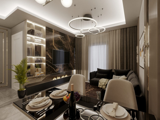 Новый инвестиционный проект в районе Газипаша с апартаментами 1+1, 2+1 и 3+1 - Ракурс 8