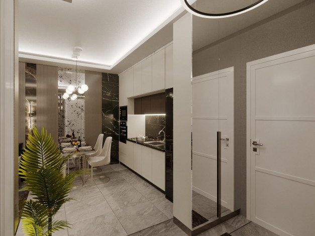 Новый инвестиционный проект в районе Газипаша с апартаментами 1+1, 2+1 и 3+1 - Ракурс 11