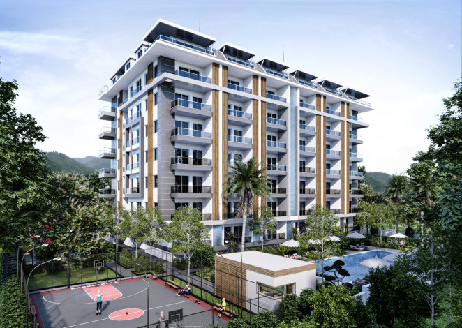 Новый инвестиционный проект в районе Газипаша с апартаментами 1+1, 2+1 и 3+1 - Ракурс 18