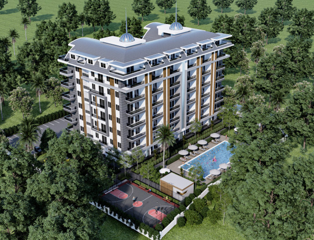 Новый инвестиционный проект в районе Газипаша с апартаментами 1+1, 2+1 и 3+1 - Ракурс 19