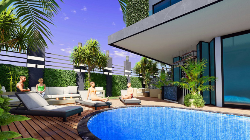 Квартиры планировки 1+1 в новом живом комплексе с инфраструктурой в районе Клеопатры - Ракурс 17