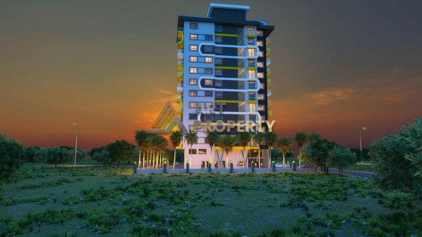 Новый инвестиционный проект на ул. Барбарос в Махмутларе! Беспроцентная рассрочка платежа до окончания строительства! - Ракурс 13