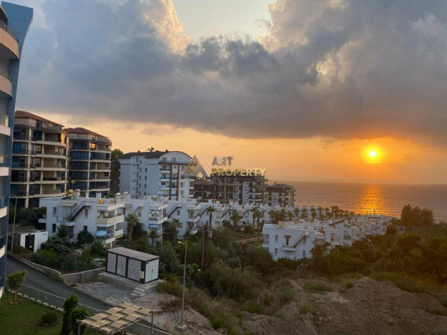 Квартира планировки 1+1, 60м2 с видом на море в комплексе премиум класса, район Каргыджак - Ракурс 4