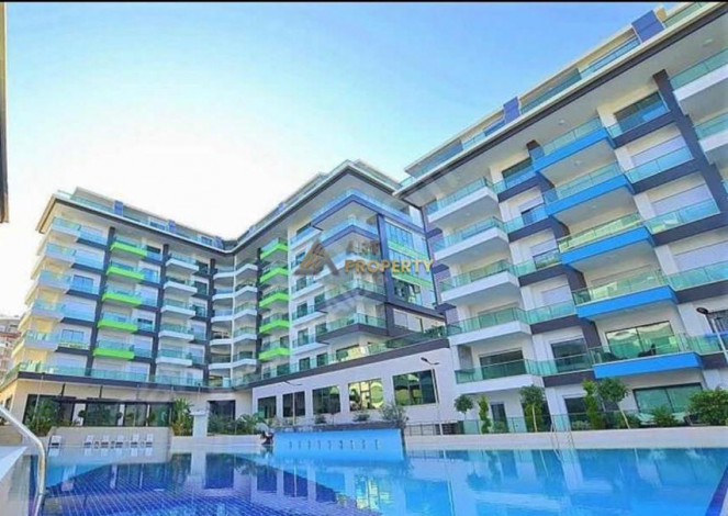 Квартира планировки 1+1, 60м2 с видом на море в комплексе премиум класса, район Каргыджак - Ракурс 17