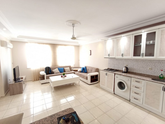 Меблированная квартира планировки 1+1 с большой площадью 75м2 в районе Оба - Ракурс 18