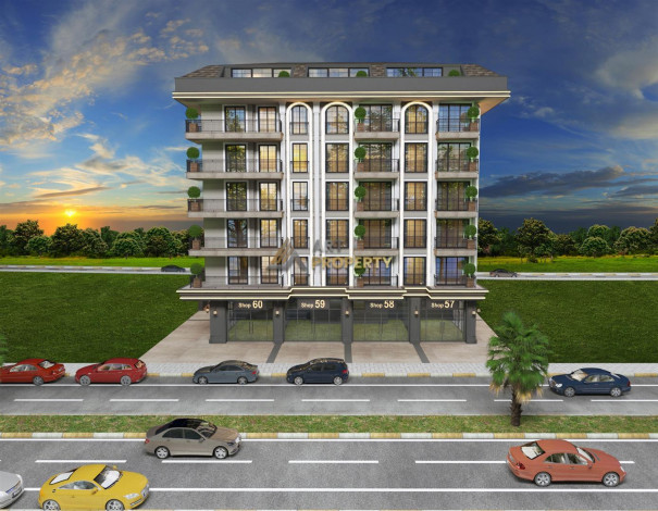 Инвестиционный проект с квартирами планировок 1+1, 2+1 и 3+1 в самом сердце города Аланья - Ракурс 4