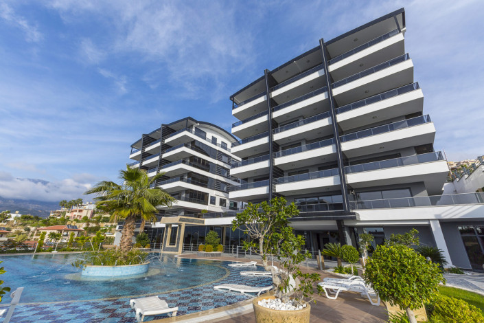 Два меблированных пентхауса 2+1, 3+1 в комплексе премиум класса в районе Каргыджак - Ракурс 2