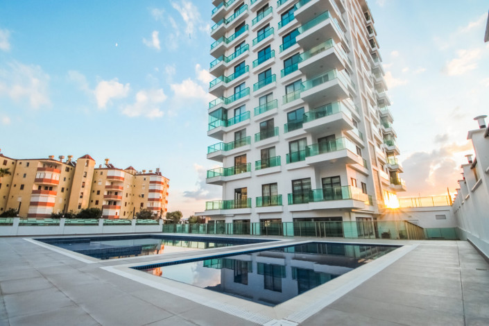 Квартира планировки 1+1, 60м2 с потрясающим видом на Средиземное море, район Махмутлар - Ракурс 36