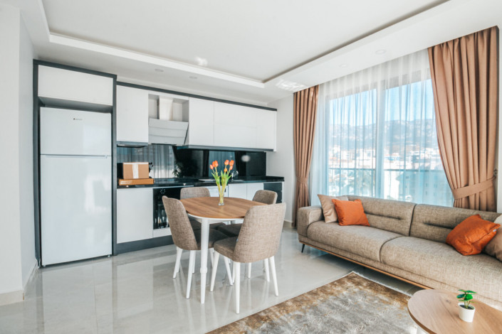 Квартира планировки 1+1, 60м2 с потрясающим видом на Средиземное море, район Махмутлар - Ракурс 47