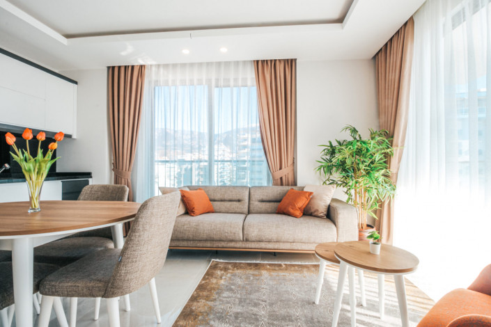 Квартира планировки 1+1, 60м2 с потрясающим видом на Средиземное море, район Махмутлар - Ракурс 49