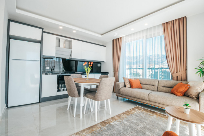 Квартира планировки 1+1, 60м2 с потрясающим видом на Средиземное море, район Махмутлар - Ракурс 50