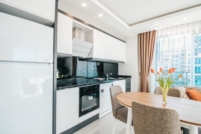 Квартира планировки 1+1, 60м2 с потрясающим видом на Средиземное море, район Махмутлар - Ракурс 51