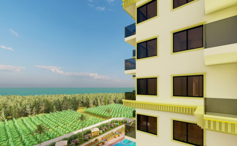 Две квартиры планировки 1+1, 54м2 в новом жилом комплексе в районе Махмутлар - Ракурс 16