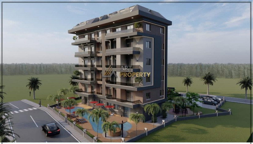 Новый современный инвестиционный проект с квартирами 1+1, 2+1 в районе Джикджилли - Ракурс 3