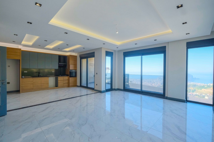 Роскошные видовые апартаменты планировки 4+1, 220м2 в комплексе вилл премиум класса в районе Тепе - Ракурс 17