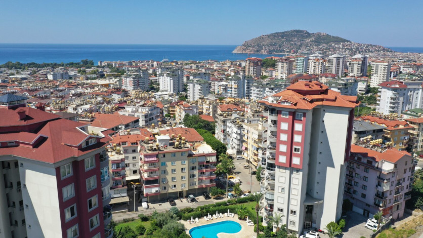 Меблированная квартира планировки 2+1, 110м2 с видом на горы и Средиземное море в районе Джикджилли - Ракурс 11