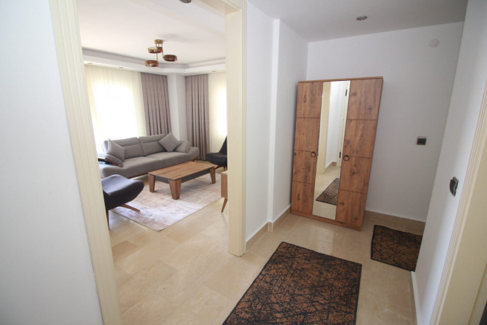 Меблированная квартира планировки 2+1, 110м2 с видом на горы и Средиземное море в районе Джикджилли - Ракурс 16