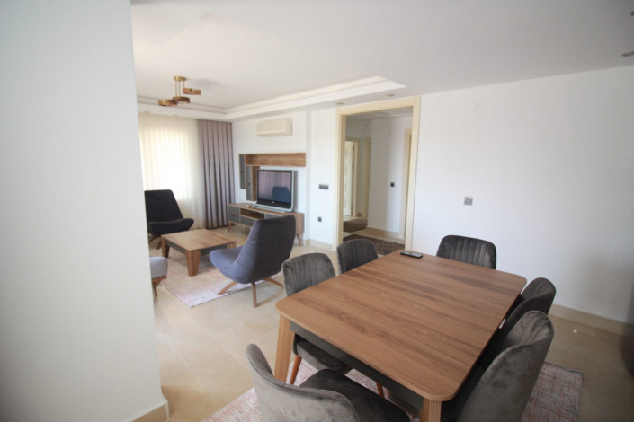 Меблированная квартира планировки 2+1, 110м2 с видом на горы и Средиземное море в районе Джикджилли - Ракурс 18