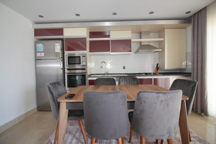 Меблированная квартира планировки 2+1, 110м2 с видом на горы и Средиземное море в районе Джикджилли - Ракурс 19