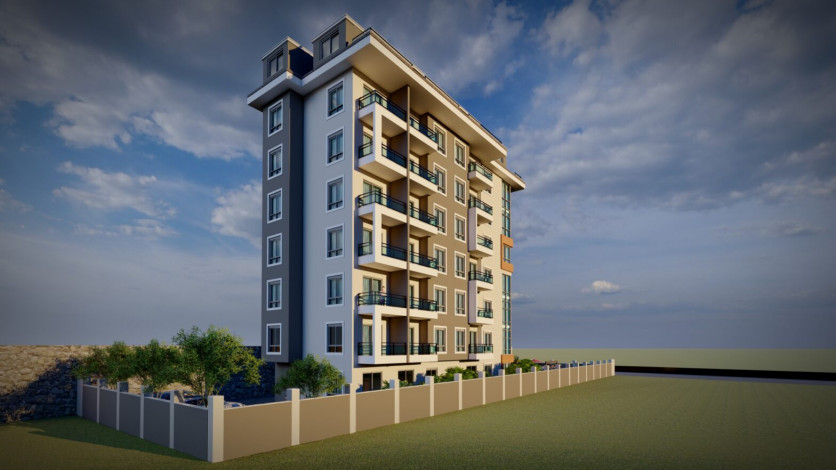 Пентхаус планировки 2+1, 100м2 в жилом комплексе на стадии строительства, район Махмутлар - Ракурс 5