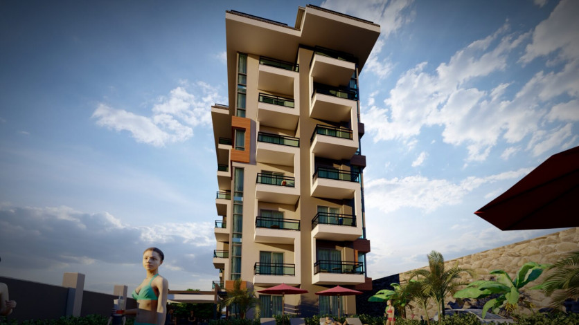 Пентхаус планировки 2+1, 100м2 в жилом комплексе на стадии строительства, район Махмутлар - Ракурс 7