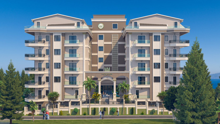 Проект премиум класса на финальной стадии строительства, квартиры 1+1, 2+1, 3+1 в районе Каргыджак - Ракурс 5