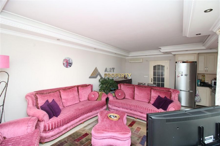 Квартира 2+1, 120м2 с видом на Средиземное море и крепость Алании, район Махмутлар - Ракурс 15