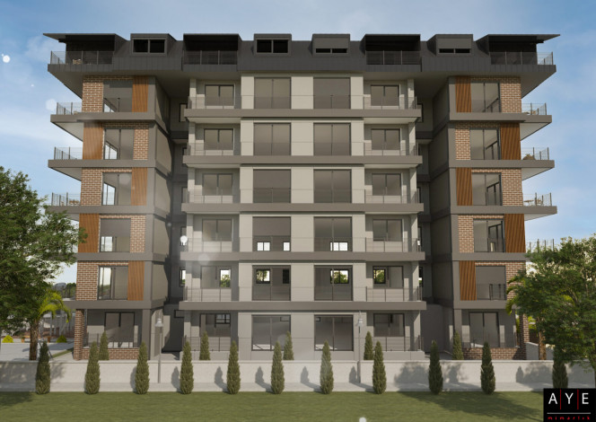 Старт нового проекта с квартирами 1+1, 2+1 и 3+1 в районе Газипаша, Аланья - Ракурс 1