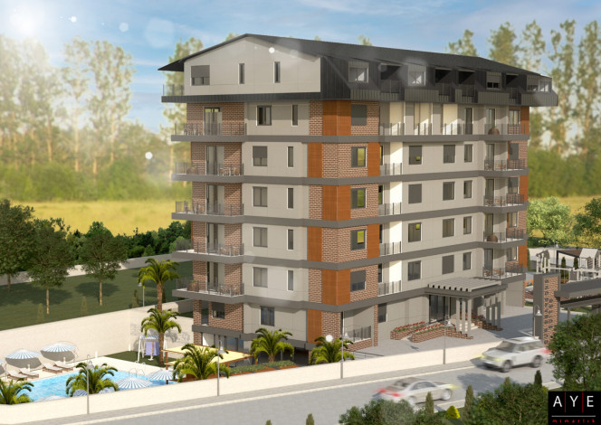 Старт нового проекта с квартирами 1+1, 2+1 и 3+1 в районе Газипаша, Аланья - Ракурс 2