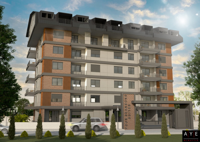 Старт нового проекта с квартирами 1+1, 2+1 и 3+1 в районе Газипаша, Аланья - Ракурс 4