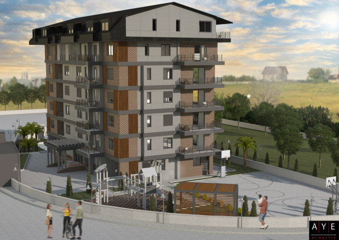 Старт нового проекта с квартирами 1+1, 2+1 и 3+1 в районе Газипаша, Аланья - Ракурс 6