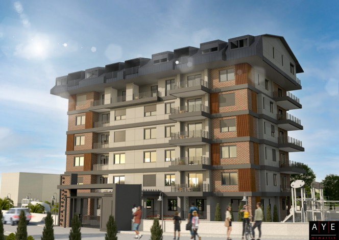 Старт нового проекта с квартирами 1+1, 2+1 и 3+1 в районе Газипаша, Аланья - Ракурс 11