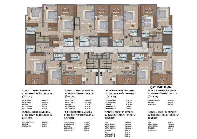 Старт нового проекта с квартирами 1+1, 2+1 и 3+1 в районе Газипаша, Аланья - Ракурс 14