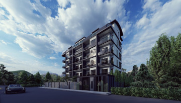 Новый проект на стадии строительства с апартаментами 1+1, 2+1 и 4+1 в районе Газипаша - Ракурс 1