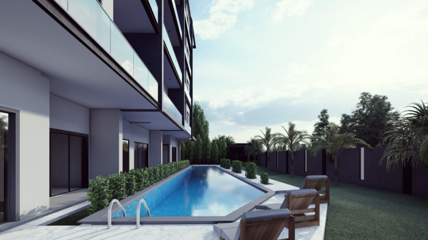 Новый проект на стадии строительства с апартаментами 1+1, 2+1 и 4+1 в районе Газипаша - Ракурс 5