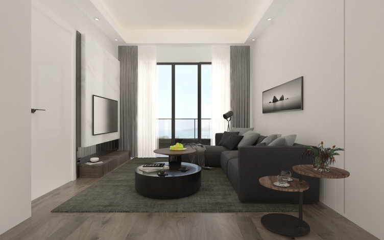 Новый проект на стадии строительства с апартаментами 1+1, 2+1 и 4+1 в районе Газипаша - Ракурс 9