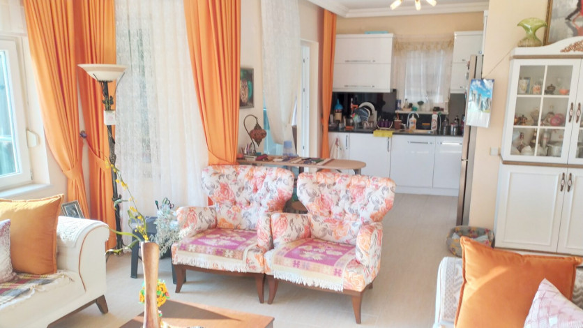 Меблированная вилла c видом на море планировки 3+1, 150м2 в районе Каргыджак - Ракурс 2