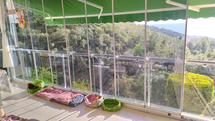 Меблированная вилла c видом на море планировки 3+1, 150м2 в районе Каргыджак - Ракурс 6