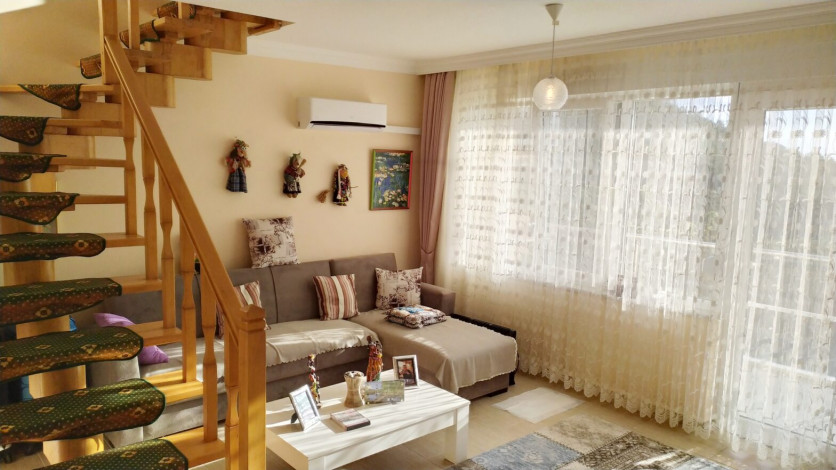 Меблированная вилла c видом на море планировки 3+1, 150м2 в районе Каргыджак - Ракурс 11