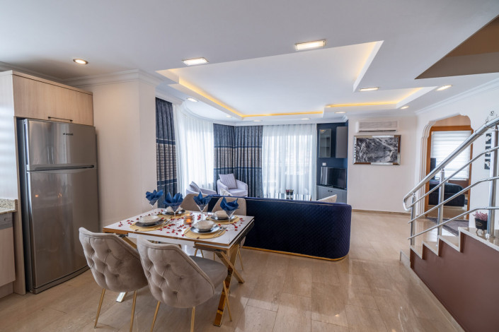 Меблированный пентхаус планировки 3+1, 180м2 в районе Тепе, Аланья - Ракурс 34