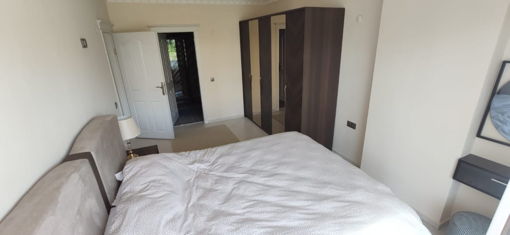 Меблированная квартира планировки 2+1, 110м2 с видом на море и крепость, район Махмутлар - Ракурс 13