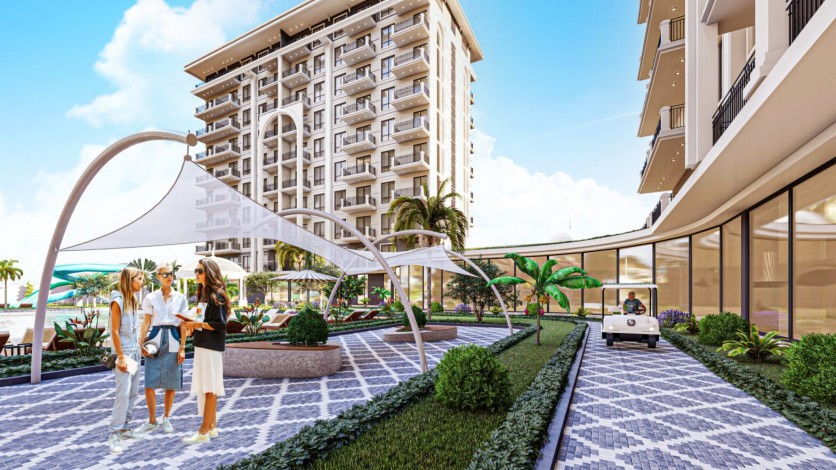 Роскошный проект с апартаментами 1+1, 2+1, 3+1 и 4+1 с инфраструктурой отеля 5* в районе Демирташ - Ракурс 5